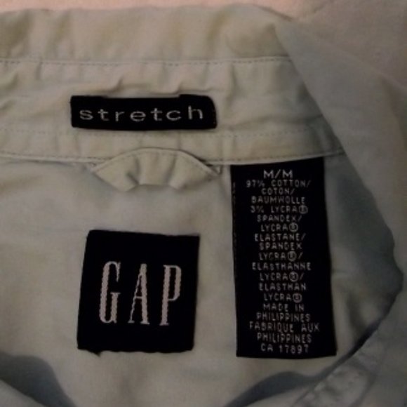 GAP Ladies Short Sleeve Shirt, Medium Light Blue - Picture 2 of 2